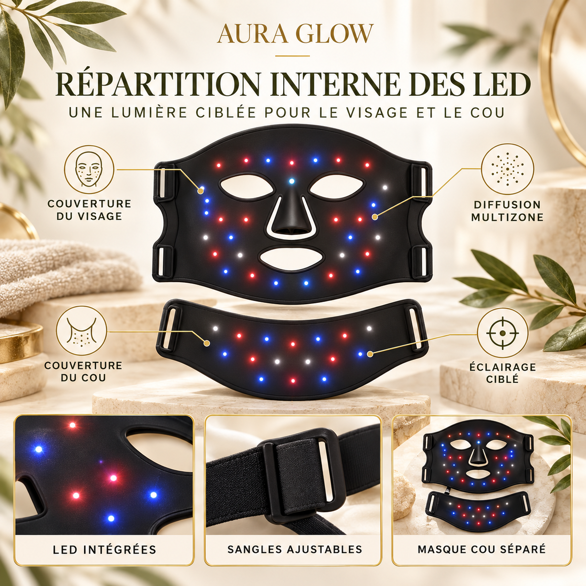 AURA GLOW™ – Masque LED visage & cou